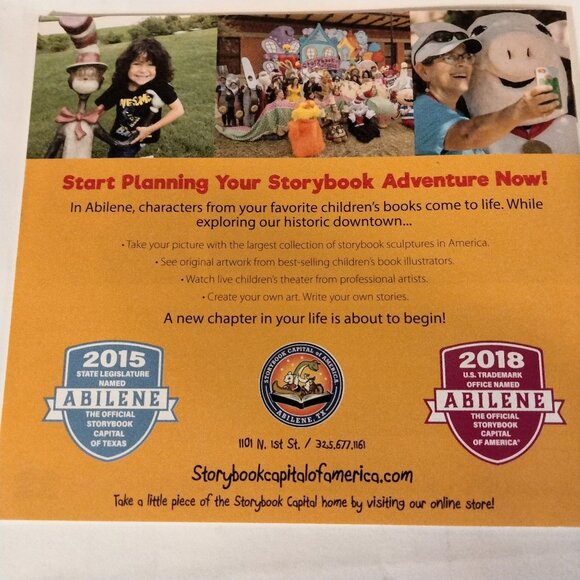 Adventure Guide Booklet Abilene TX Storybook Capital Of America Family Activity - Picture 2 of 7
